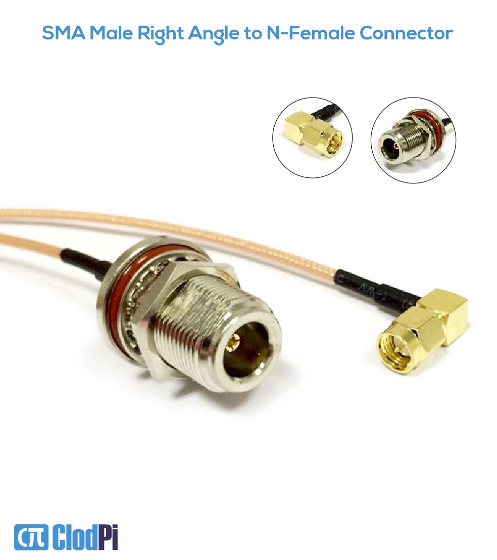 SMA Male Right Angle to N-Female Connector